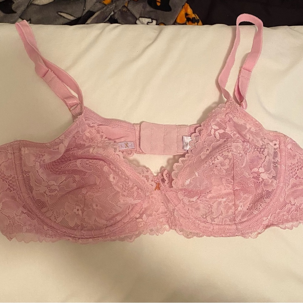 Savage X Fenty pink lace bra